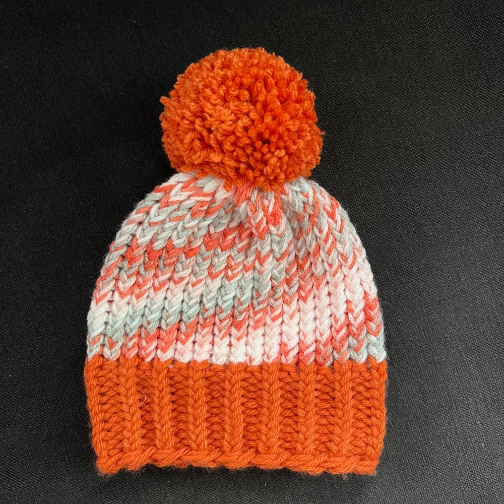 NEW Handmade Knit Baby Hat with PomPom